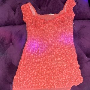 Peach floral print midi dress danty and flowy